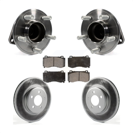 Front Hub Bearing Assembly With Coated Disc Brake Rotors And Ceramic Pads Kit For 2019 Dodge Charger GT with RWD Brembo Brakes KBB-116684 by Transit Auto