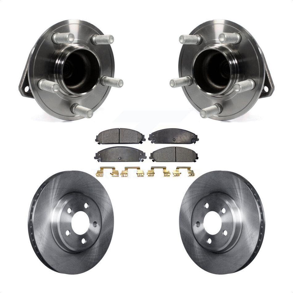 Front Hub Bearing Assembly With Disc Brake Rotors And Semi-Metallic Pads Kit For Dodge Charger Chrysler 300 Challenger KBB-116694 by Transit Auto