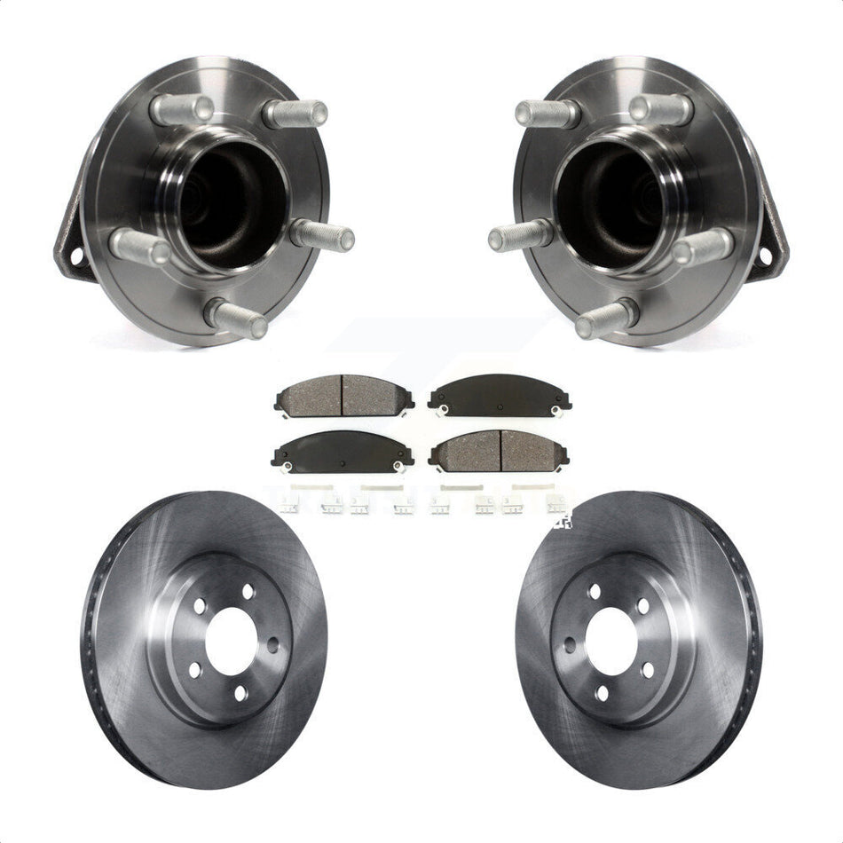 Front Hub Bearing Assembly With Disc Brake Rotors And Semi-Metallic Pads Kit For Dodge Charger Chrysler 300 Challenger KBB-116699 by Transit Auto