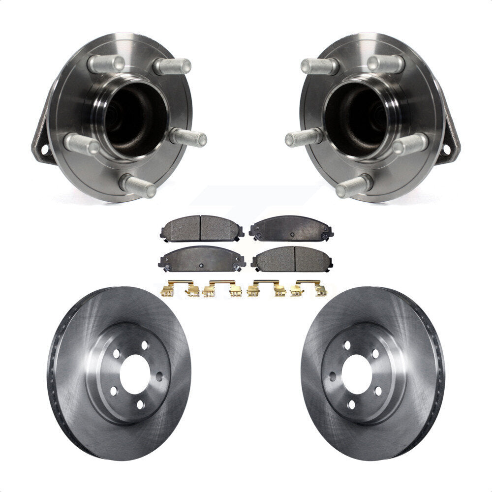 Front Hub Bearing Assembly With Disc Brake Rotors And Ceramic Pads Kit For Dodge Charger Chrysler 300 Challenger KBB-116705 by Transit Auto