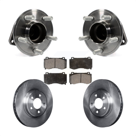 Front Hub Bearing Assembly With Disc Brake Rotors And Ceramic Pads Kit For 2019 Dodge Charger GT with RWD Brembo Brakes KBB-116706 by Transit Auto
