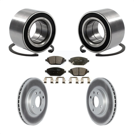 Front Wheel Bearing With Coated Disc Brake Rotors And Ceramic Pads Kit For 2016 Chevrolet Spark KBB-118543 by Transit Auto