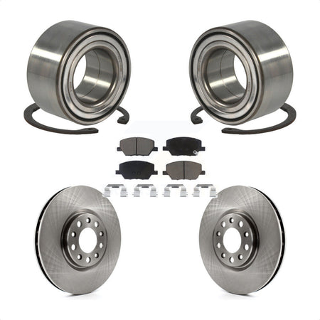 Front Wheel Bearing With Disc Brake Rotors And Ceramic Pads Kit For 2018-2019 Jeep Compass KBB-118580 by Transit Auto