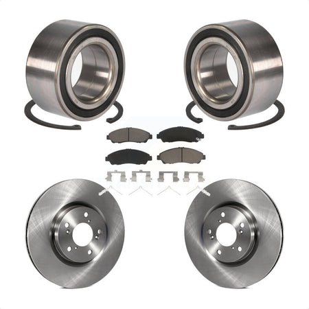 Front Wheel Bearing With Disc Brake Rotors And Ceramic Pads Kit For 2016-2017 Acura RLX Sport Hybrid SH-AWD KBB-118650 by Transit Auto
