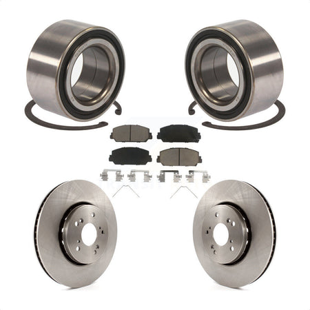 Front Wheel Bearing With Disc Brake Rotors And Ceramic Pads Kit For 2016 Acura ILX KBB-118659 by Transit Auto