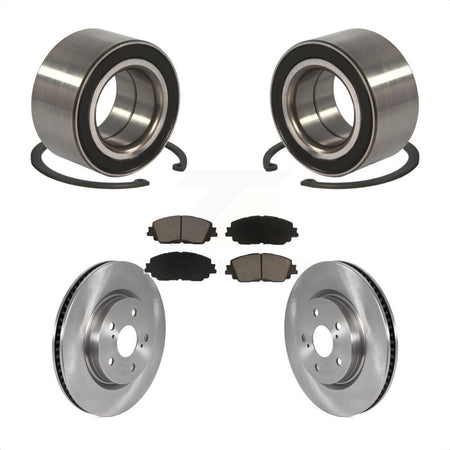 Front Wheel Bearing With Disc Brake Rotors And Ceramic Pads Kit For 2018 Toyota Camry KBB-118714 by Transit Auto