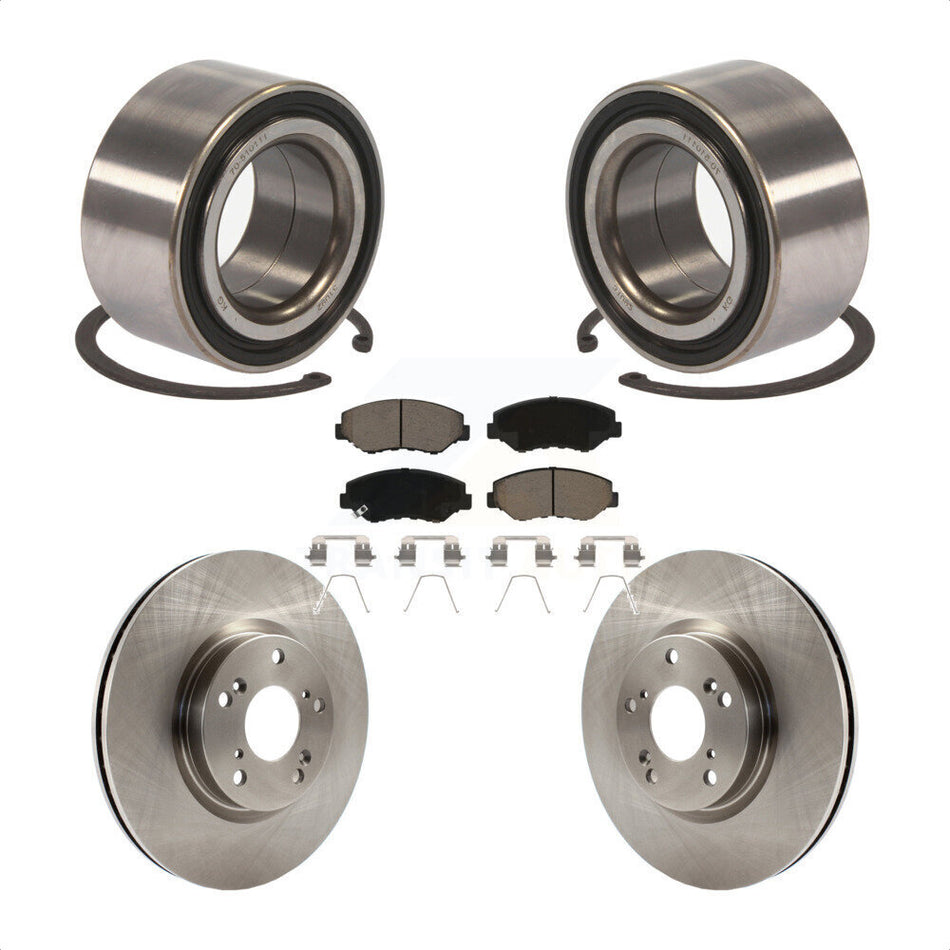 Front Wheel Bearing With Disc Brake Rotors And Ceramic Pads Kit For Honda Civic Acura ILX KBB-118734 by Transit Auto