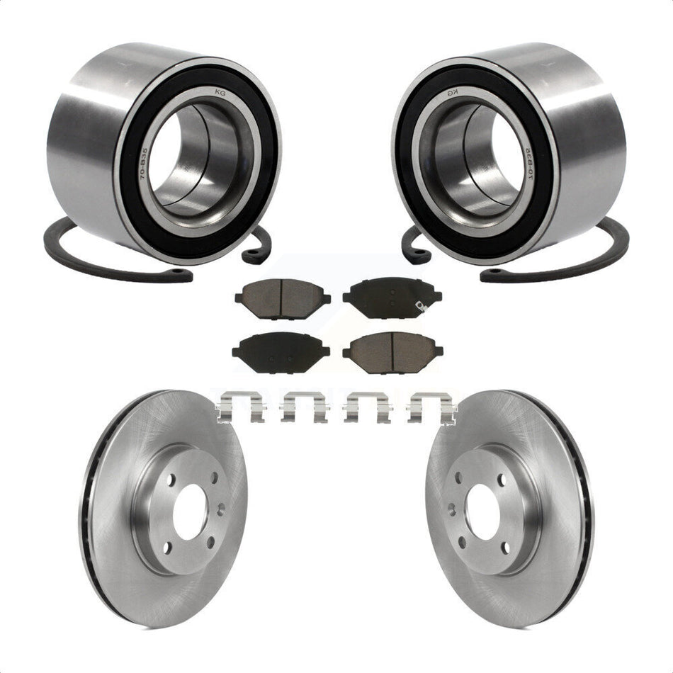 Front Wheel Bearing With Disc Brake Rotors And Ceramic Pads Kit For 2016 Chevrolet Spark KBB-118856 by Transit Auto