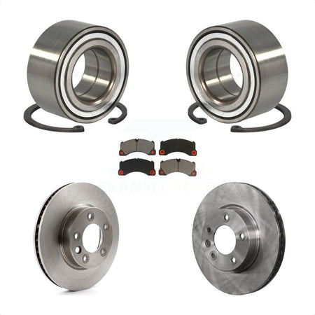 Front Wheel Bearing With Disc Brake Rotors And Ceramic Pads Kit For 2016-2017 Volkswagen Touareg KBB-118890 by Transit Auto