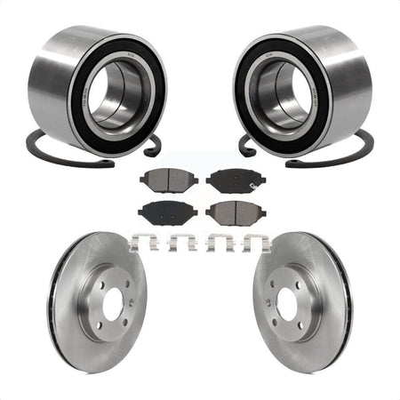 Front Wheel Bearing With Disc Brake Rotors And Semi-Metallic Pads Kit For 2016 Chevrolet Spark KBB-118901 by Transit Auto