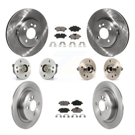 Front Rear Hub Bearings Assembly Disc Brake Rotors And Ceramic Pads Kit (10Pc) For Mini Cooper KBB-119009 by Transit Auto