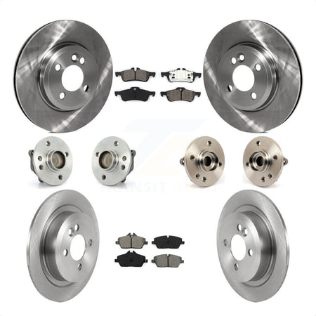 Front Rear Hub Bearings Assembly Disc Brake Rotors And Semi-Metallic Pads Kit (10Pc) For 2007-2008 Mini Cooper Convertible With 280mm Diameter Rotor KBB-119776 by Transit Auto