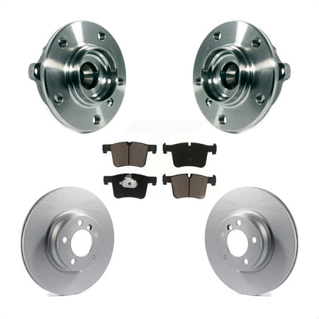 Front Hub Bearing Assembly With Coated Disc Brake Rotors And Ceramic Pads Kit For BMW 328i xDrive 428i Gran Coupe 228i Without Blue Painted Calipers M Sport Package KBB-121071 by Transit Auto