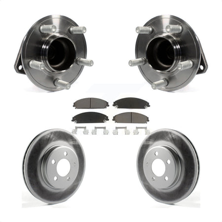 Front Hub Bearing Assembly With Coated Disc Brake Rotors And Ceramic Pads Kit For Dodge Charger Chrysler 300 Challenger KBB-121169 by Transit Auto