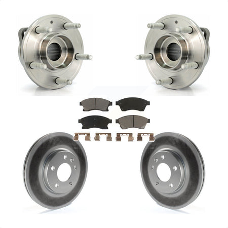 Front Hub Bearing Assembly With Coated Disc Brake Rotors And Ceramic Pads Kit For Chevrolet Cruze Buick Verano Volt Orlando KBB-121438 by Transit Auto