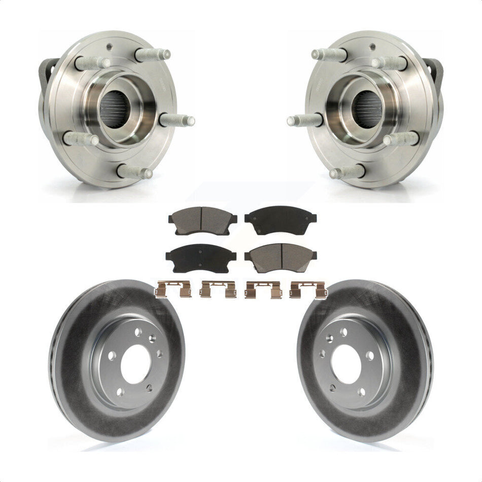 Front Hub Bearing Assembly With Coated Disc Brake Rotors And Ceramic Pads Kit For Chevrolet Cruze Buick Verano Volt Orlando KBB-121438 by Transit Auto