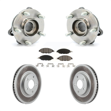 Front Hub Bearing Assembly With Coated Disc Brake Rotors And Ceramic Pads Kit For 2016 Nissan Pathfinder From 11 15 KBB-121445 by Transit Auto