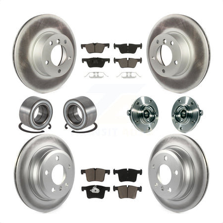 Front Rear Wheel Hub Bearings Assembly Coated Disc Brake Rotors And Ceramic Pads Shoes Kit (10Pc) For BMW 328i xDrive 320i 428i Gran Coupe 328d GT KBB-121721 by Transit Auto