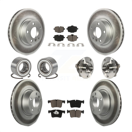 Front Rear Wheel Hub Bearings Assembly Coated Disc Brake Rotors And Ceramic Pads Shoes Kit (10Pc) For 2012 BMW X3 From 10 11 KBB-121741 by Transit Auto