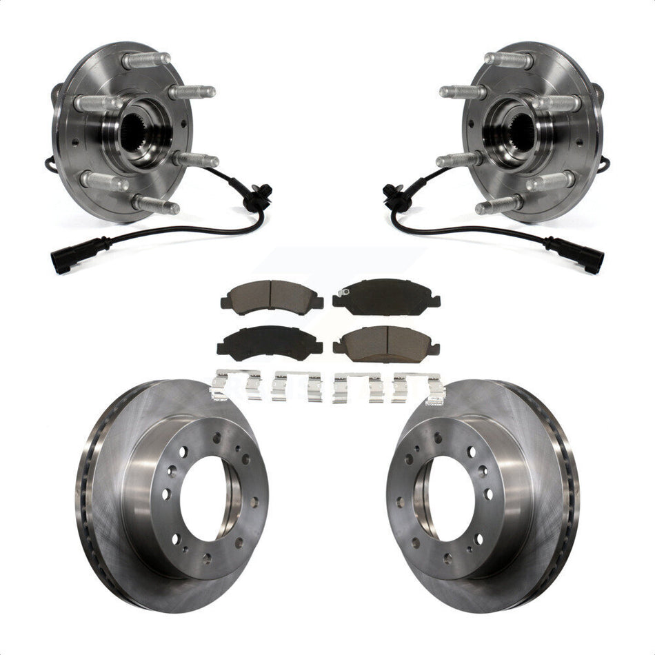 Front Hub Bearing Assembly With Disc Brake Rotors And Ceramic Pads Kit For Chevrolet Suburban 4WD KBB-121964 by Transit Auto