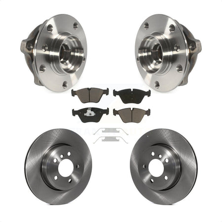 Front Hub Bearing Assembly With Disc Brake Rotors And Ceramic Pads Kit For 2010 BMW X3 KBB-122027 by Transit Auto