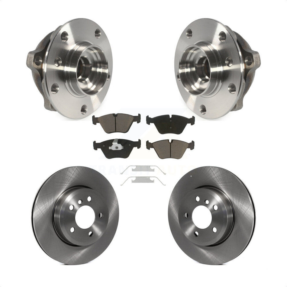 Front Hub Bearing Assembly With Disc Brake Rotors And Ceramic Pads Kit For 2010 BMW X3 KBB-122027 by Transit Auto