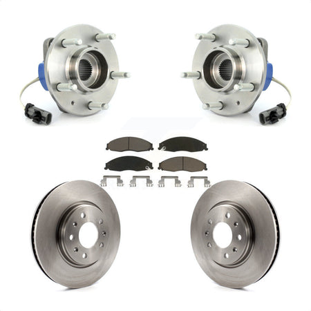 Front Hub Bearing Assembly With Disc Brake Rotors And Ceramic Pads Kit For Cadillac STS AWD KBB-122117 by Transit Auto