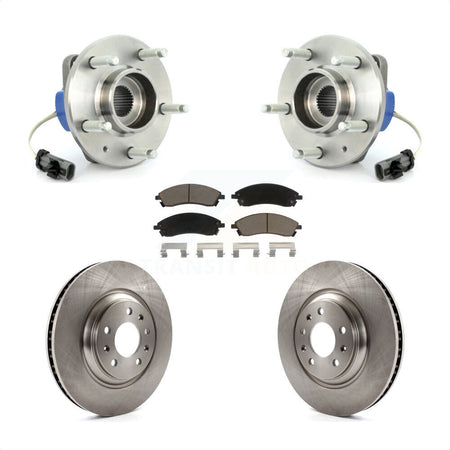 Front Hub Bearing Assembly With Disc Brake Rotors And Ceramic Pads Kit For Cadillac STS AWD KBB-122118 by Transit Auto