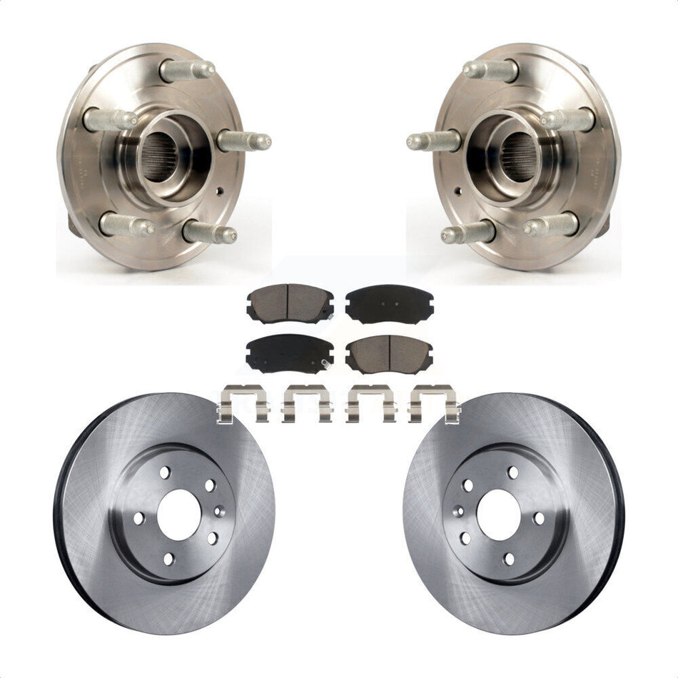 Front Hub Bearing Assembly With Disc Brake Rotors And Ceramic Pads Kit For 2018-2019 Chevrolet Impala KBB-122227 by Transit Auto