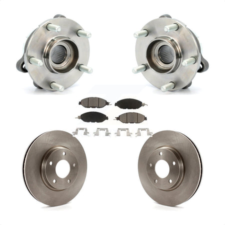 Front Hub Bearing Assembly With Disc Brake Rotors And Ceramic Pads Kit For 2016 Nissan Pathfinder From 11 15 KBB-122325 by Transit Auto