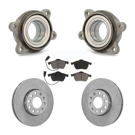 Front Hub Bearing Assembly With Disc Brake Rotors And Ceramic Pads Kit For Audi A4 Quattro A6 288mm Diameter Rotor KBB-122363 by Transit Auto