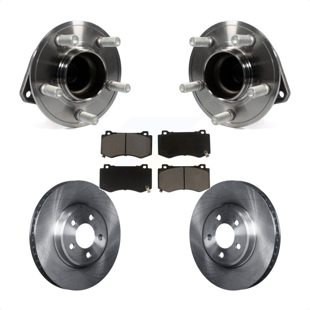 Front Hub Bearing Assembly With Disc Brake Rotors And Ceramic Pads Kit For 2019 Dodge Charger GT with RWD Brembo Brakes KBB-122419 by Transit Auto