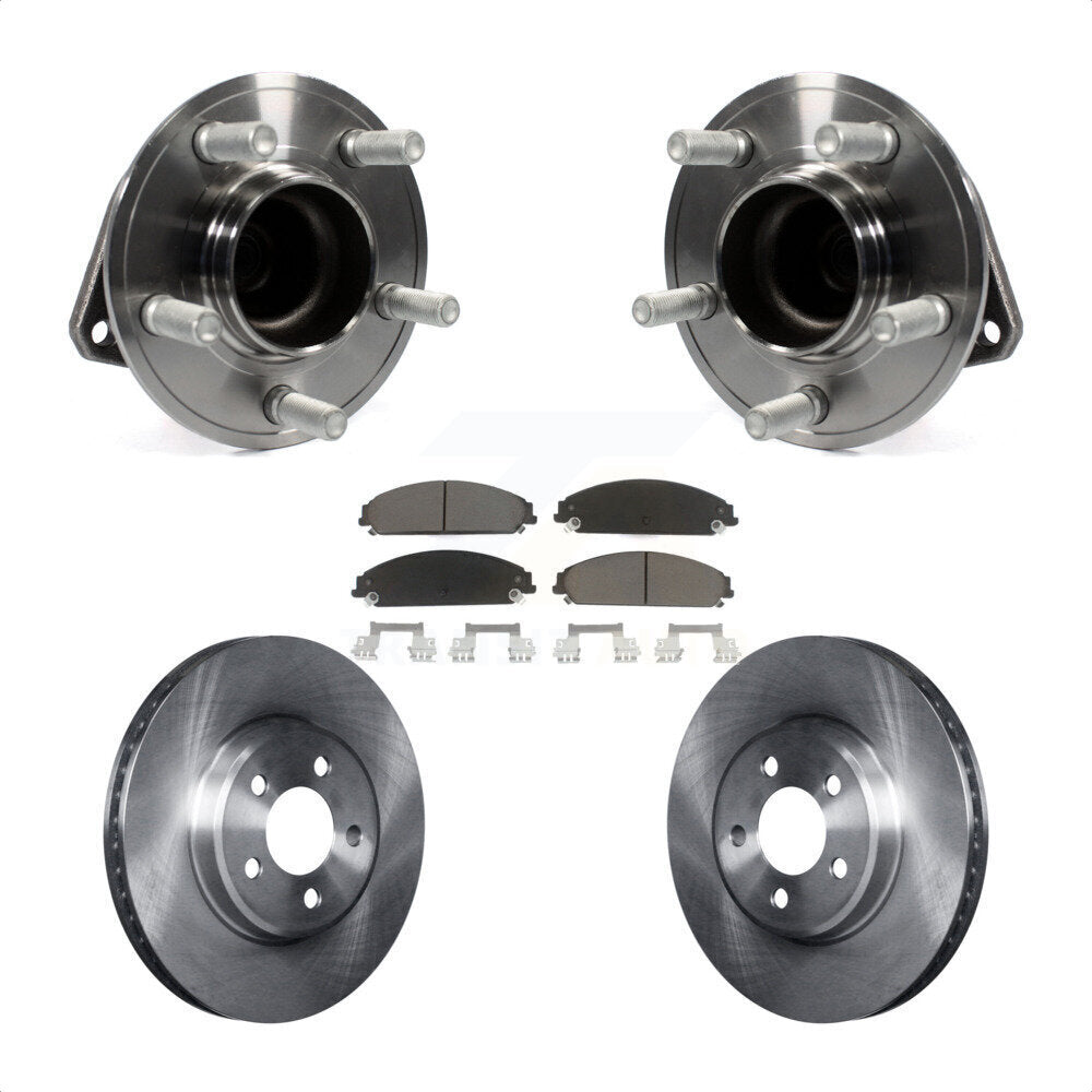 Front Hub Bearing Assembly With Disc Brake Rotors And Ceramic Pads Kit For Dodge Charger Chrysler 300 Challenger KBB-122420 by Transit Auto