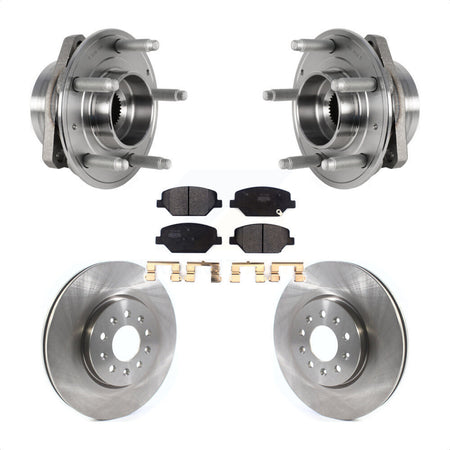 Front Hub Bearing Assembly With Disc Brake Rotors And Semi-Metallic Pads Kit For Buick Envision LaCrosse Regal Sportback TourX KBB-123431 by Transit Auto