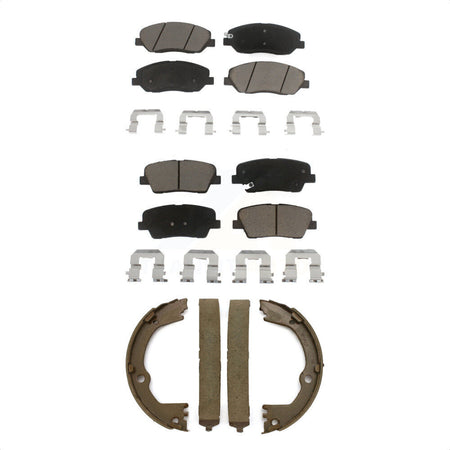 Front Rear Ceramic Brake Pads And Parking Shoes Kit For Hyundai Santa Fe XL 3.3L KCN-100239 by Transit Auto