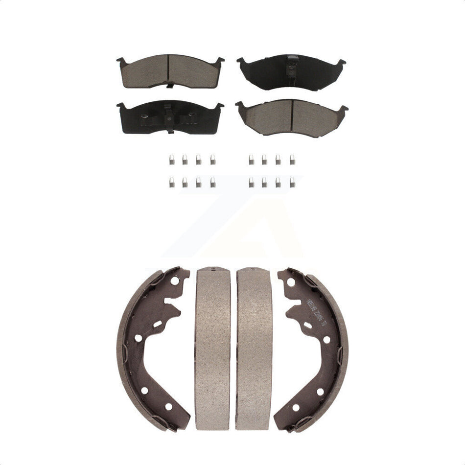 Front Rear Ceramic Brake Pads And Drum Shoes Kit For Neon Dodge Plymouth Chrysler SX 2.0 KCN-100487 by Transit Auto