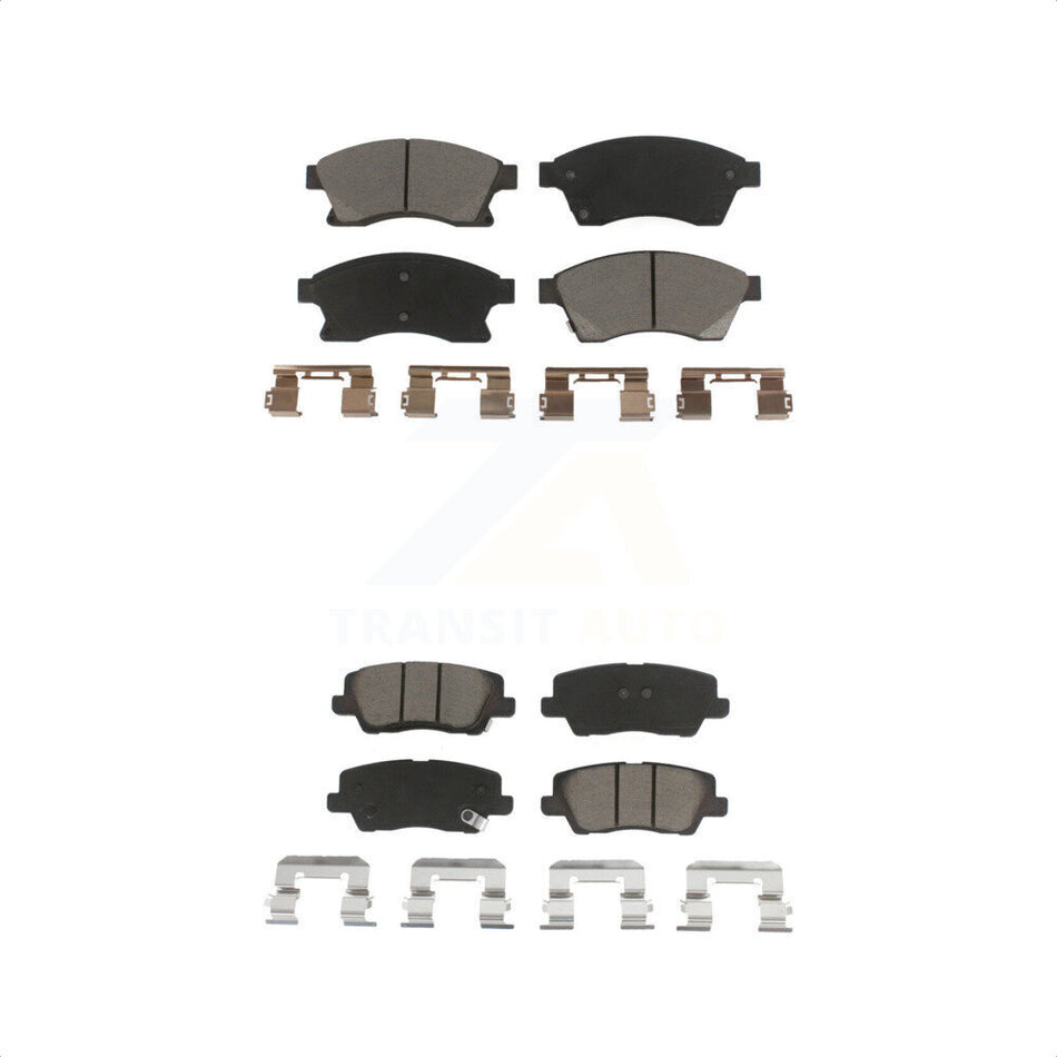 Front Rear Ceramic Brake Pads Kit For 2013-2015 Cadillac ATS With 300mm Diameter Rotor KCX-100410 by CMX