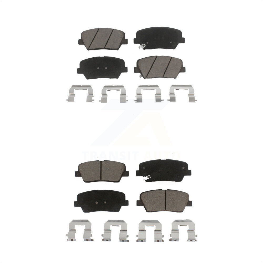 Front Rear Ceramic Brake Pads Kit For Kia Sorento Hyundai Santa Fe Sport KCX-100485 by CMX