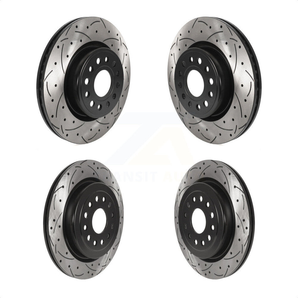 Front Rear Coated Drilled Slotted Disc Brake Rotors Kit For Ram 1500 KD-100467 by DS-One