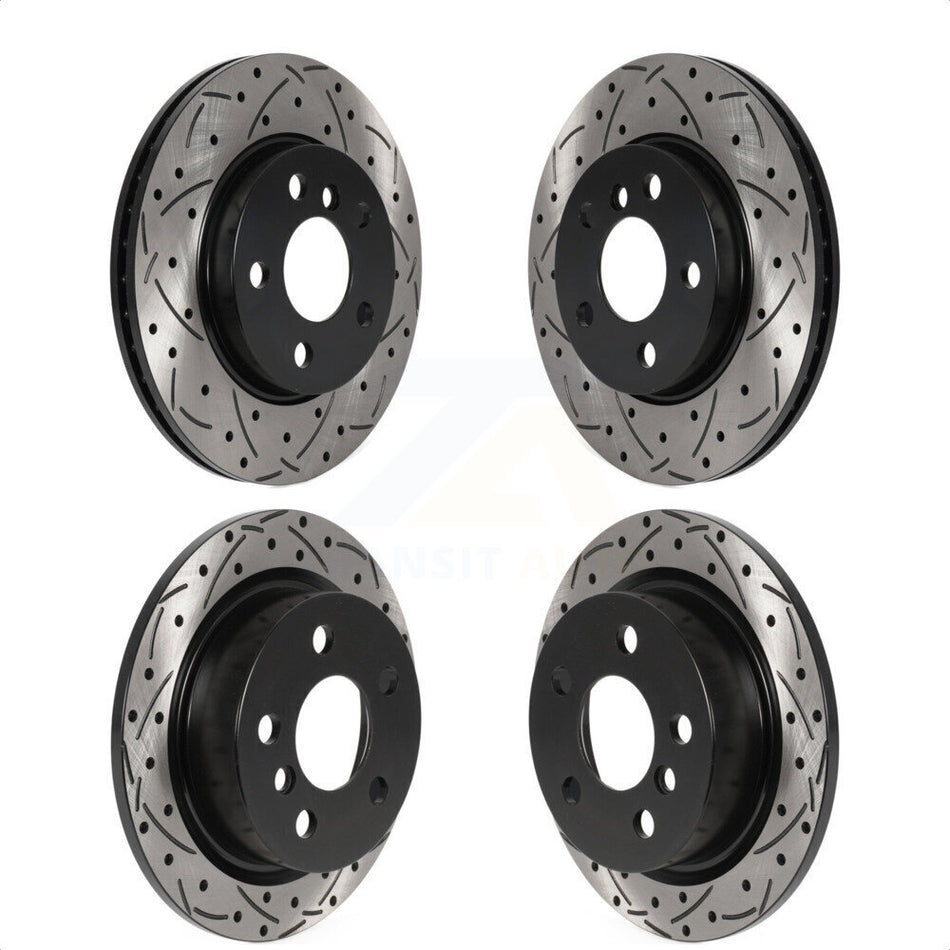 Front Rear Coated Drilled Slotted Disc Brake Rotors Kit For Mini Cooper KD-100514 by DS-One