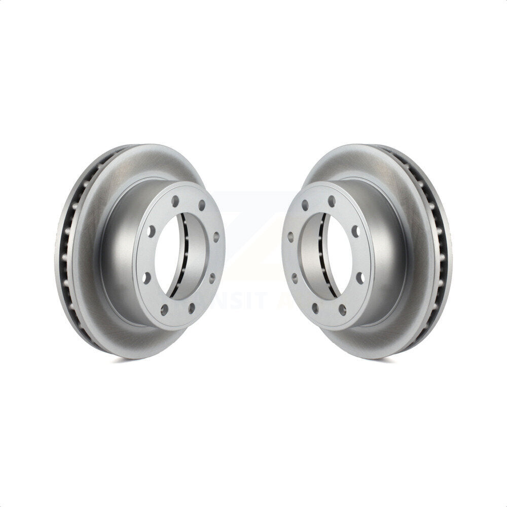 Front Coated Disc Brake Rotors Pair For Ford F-250 Super Duty F-350 Excursion F-550 F-450 KG-100072 by Genius