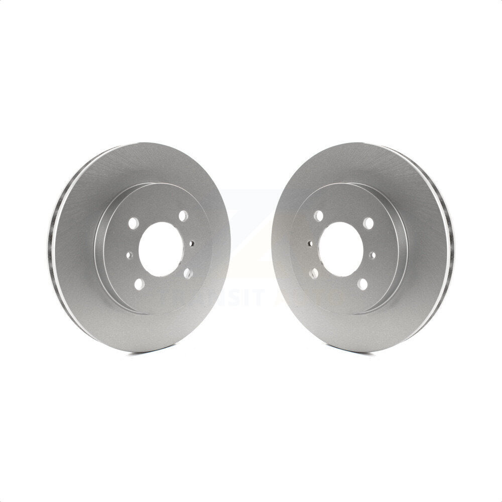 Front Coated Disc Brake Rotors Pair For Mitsubishi Lancer Mirage KG-100176 by Genius