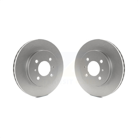 Front Coated Disc Brake Rotors Pair For Mitsubishi Lancer Mirage KG-100176 by Genius