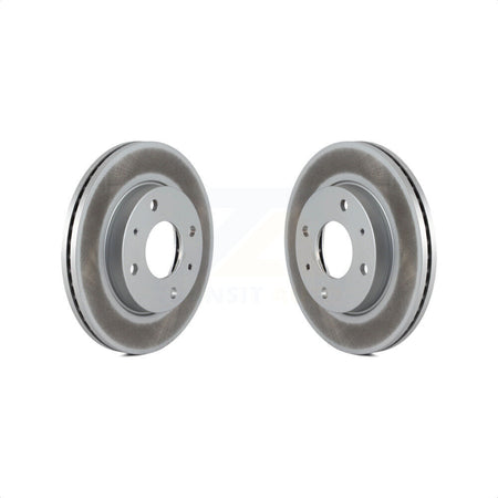 Front Coated Disc Brake Rotors Pair For Hyundai Elantra Sonata Kia Optima Magentis KG-100198 by Genius