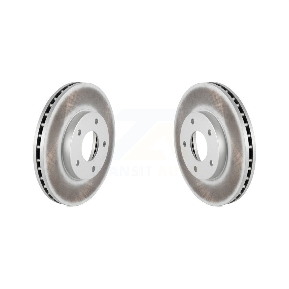 Front Coated Disc Brake Rotors Pair For 2004-2006 Nissan X-Trail KG-100242 by Genius