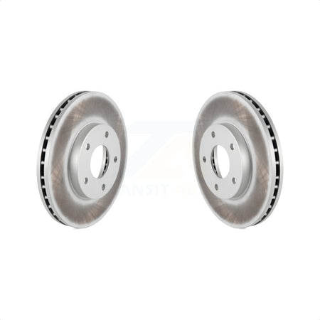 Front Coated Disc Brake Rotors Pair For 2004-2006 Nissan X-Trail KG-100242 by Genius