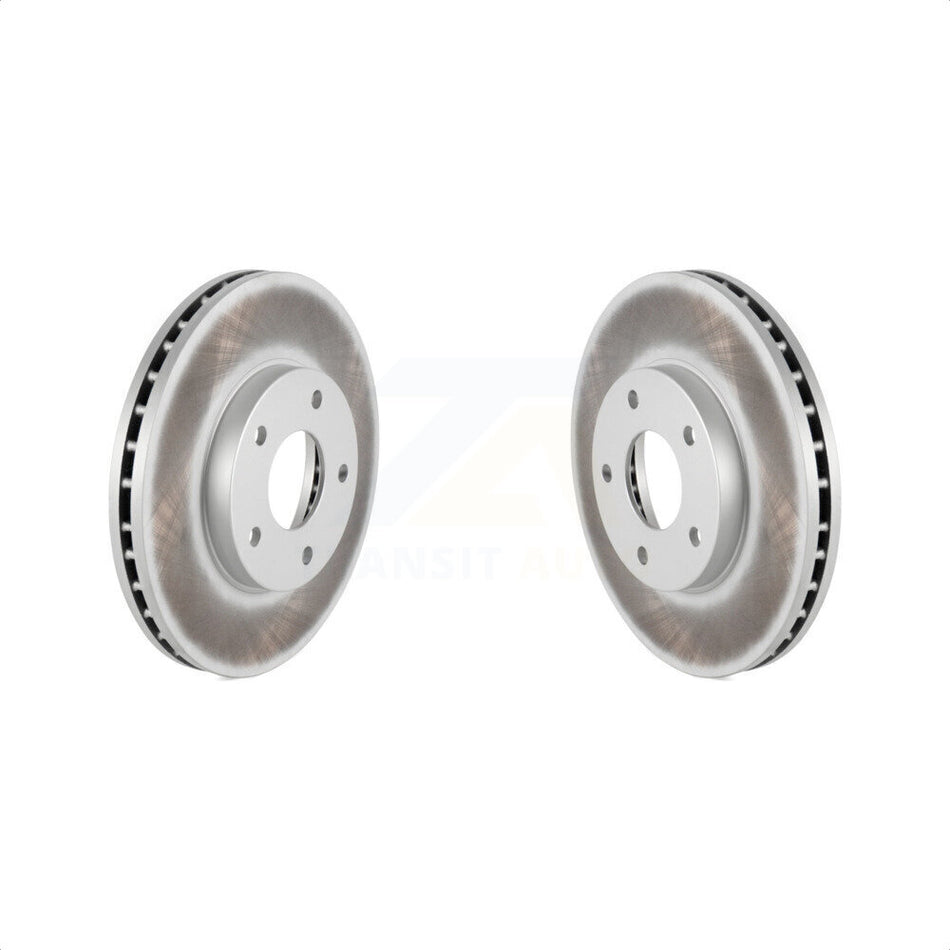 Front Coated Disc Brake Rotors Pair For 2004-2006 Nissan X-Trail KG-100242 by Genius