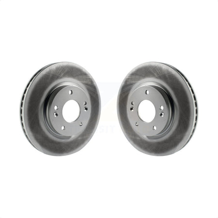 Front Coated Disc Brake Rotors Pair For 2007-2009 Hyundai Santa Fe KG-100280 by Genius