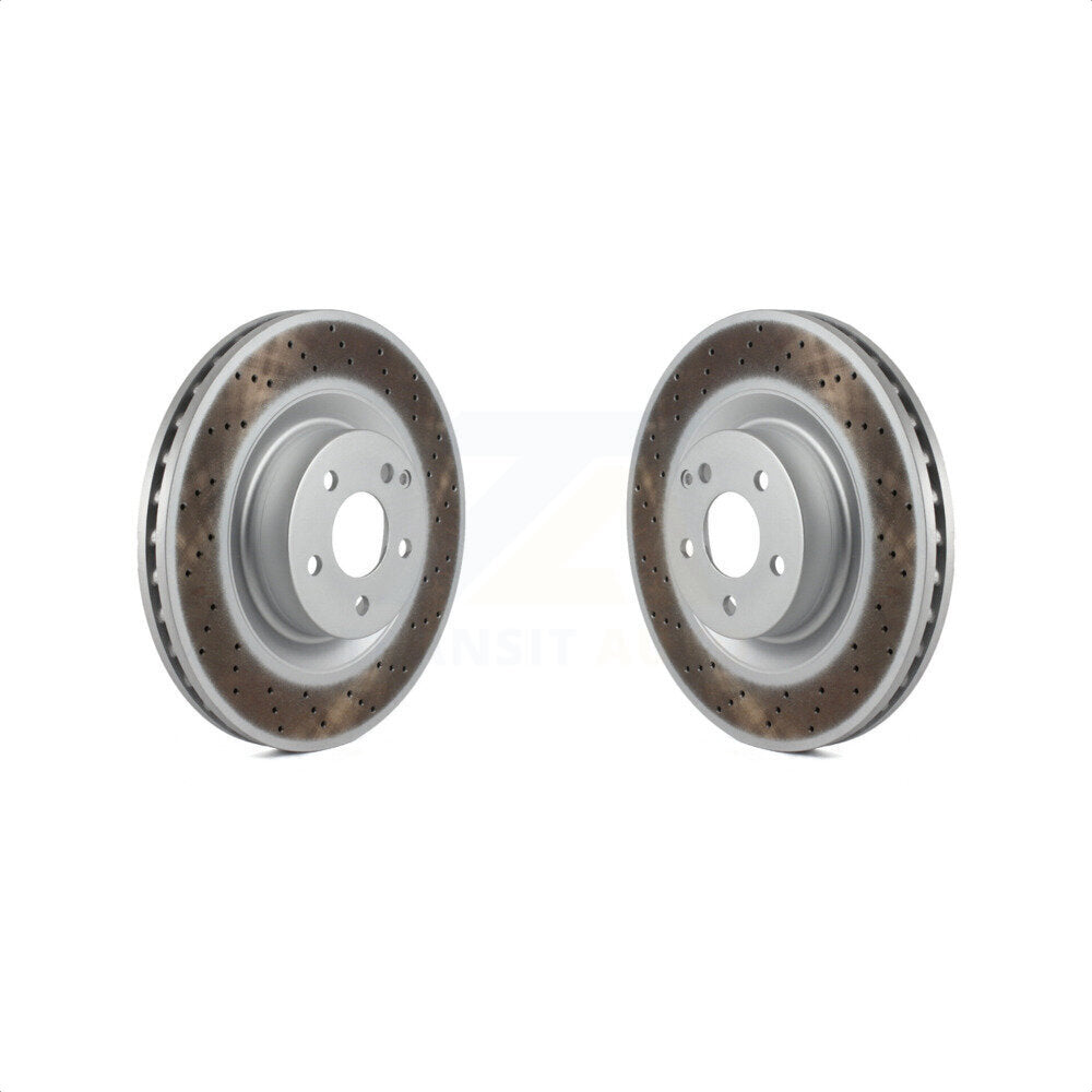 Front Coated Disc Brake Rotors Pair For Mercedes-Benz S550 SL550 CL550 S600 S400 S350 CL600 S450 KG-100309 by Genius