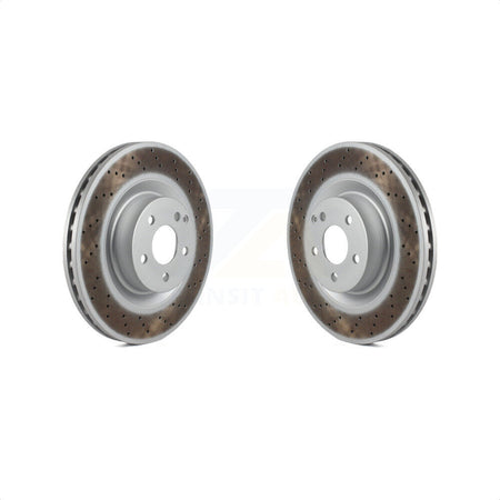 Front Coated Disc Brake Rotors Pair For Mercedes-Benz S550 SL550 CL550 S600 S400 S350 CL600 S450 KG-100309 by Genius